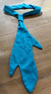 Turquoise Abstract Novelty Tie Unique Shape Retro Funky